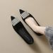 Pointed Single Shoes Women's Thick Heel Spring Temperament Shallow Mouth Rhinestone High Heels_vogvips.com
