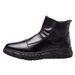 Men's Genuine Leather Martin Boots - Anti-Slip Work Boots With Side Zipper, Vintage Style For Casual & Outdoor Wear_vogvips.com