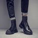 Long Martin Boots Men's Style Black High-top Leather Shoes Locomotive Boots Boys Leather Boots_vogvips.com