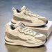 Men's Chunky Sole Leather Sneakers - Breathable Slip-Resistant Casual Shoes For Everyday Wear_vogvips.com