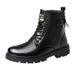 European Warm Series Men's Martin British Style High-top Motorcycle Winter Plush Lined Mid-top Leather Boots_vogvips.com