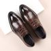 New men's business dress leather shoes leather high-end brogues wedding men's shoes head layer leather shoes_vogvips.com
