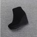 Platform Suede Wedge Heel Fashion Boots, Autumn New Style, Side Zipper, Plus Size,Short Boots_vogvips.com