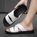 New Men's Fashionable Made Of Genuine Leather Material, Rubber Soft Sole, Summer Anti Slip And Wear-resistant Sandals_vogvips.com