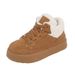 Fleece High-top Casual Shoes Women's Warm Sneakers Student Cotton Shoes_vogvips.com