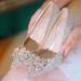 p French Equined Crytal Diamond Engagement Wedding Dre Xiuhe Bridemaid Bride Hoe Banquet Not Tired Feet High_vogvips.com