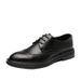 Voyage Leather Korean Pointed Brogue Men's Business Casual Formal British Style Hairstylist Trendy Shoes_vogvips.com