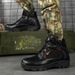 Men's High-Cut Tactical Boots For Hiking, Camping & Outdoor Adventures - Durable Military Combat Boots With TPR Sole & Leather Upper Boots_vogvips.com