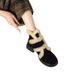 Warm non bulky frosted leather snow for women in winter, with plush cotton shoes, heels, short boots, thick soles, and_vogvips.com