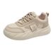 Minimalist White Canvas Sneakers - Street Style Shoes (Breathable & Comfortable, Everyday Wear) - HC01_vogvips.com