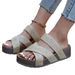 Large Size Casual For Women In 2025, New Flat Thick Bottomed Cross Shaped Sandals_vogvips.com