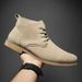 European Warm Series Men's Martin Lace-up Ankle Height Increasing British Style High-top Leather Shoes Trendy Suede Pointed Toe Large Size_vogvips.com