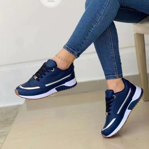 Women's Large Size Single Shoes For Women New Lace Up Sports Shoes For Women Dad Shoes 43 Size_vogvips.com