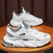 Spring New Breathable Mesh Men's Trend Versatile Small White Thick Soled Sports Shoes, Casual Dad Shoes_vogvips.com