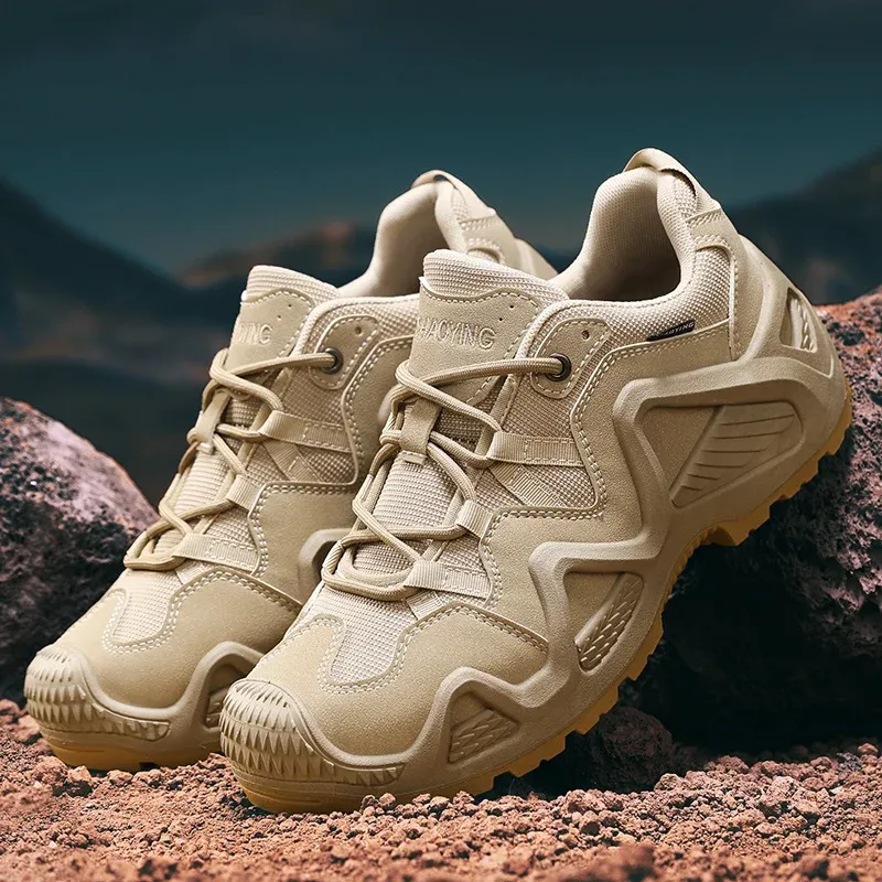 Outdoor Mens Combat Tactical Desert Boots Male Field Hunting Hiking Climbing Training Waterproof Sports Shoes_vogvips.com