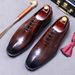 British style leather cowhide comfortable commuting daily business lace-up carved men's dress leather shoes wedding shoes_vogvips.com