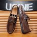 Doudou Shoes Men's High-end New Men's Business Casual Leather Shoes One Pedal Sleeve Lazy Loafers_vogvips.com