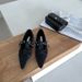 Spring And Autumn Season New Bow Pointed Head Shallow Mouth One Step Riveted Silk Surface Elegant Flat Small_vogvips.com