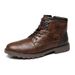 European Warm Series Martin Casual Large Size Zipper Ankle Men's Autumn Winter High-top Shoes Desert Work Boots_vogvips.com