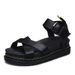 Women's Fashion Sandals Platform Martin Sandals Women's Roman Buckle Beach Shoes Platform Flat Sandals_vogvips.com