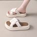 Platform Slippers Women Wear High-grade 2024 Summer New Soft Sole Flip-flops Fashion Slippers_vogvips.com
