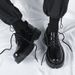 Men's Leather Summer Casual British Style Height Increasing Derby Shoes High-End Thick Sole Wedding Black Martin Boots_vogvips.com