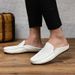 Italian Shoes Men Luxury Genuine Leather Loafers Moccasins Black Soft Outdoor Driving Flat Non-slip Fashion Slippers_vogvips.com
