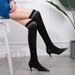 183-2 Simple Winter Long Thin High Heel Suede Pointed Toe Sexy Slimming Fleece Lined Over-the-Knee Boots_vogvips.com