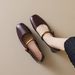 Round Head Single Shoes Women's Beautiful French Light Mouth Thick Heel With Mary Jane Shoes_vogvips.com