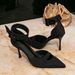 Women's High Heel Sandals Black Fashion Party Party Pointed Stilettos Women's Shoes_vogvips.com