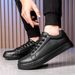 Men Casual Breathable White Sneakers Fashion Driving Walking Tennis Shoes For Male Skate Flats_vogvips.com