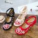 High Custom-made Thick Heels, Women's Embroidered Cloth Shoes, Mary Jane Student Shoes_vogvips.com