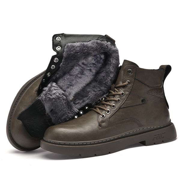 Martin Boots Men's High-top Boots Wind Tooling Shoes Young And Young Retro Casual Leather Boots Men_vogvips.com
