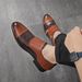 Foreign Trade Double Buckle Large Crocodile Pattern 38-48 Size European And American Trend Slip-On Casual Monk Strap_vogvips.com