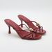 Elegant Strappy Heeled Sandals With Metallic Buckle - Chic Open-Toe Slides For Women, Comfortable & Stylish_vogvips.com