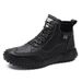 European Warm Series Men's Casual Shoes New 2025 Spring And Autumn Warm Fleece Snow Sock Mouth High-top Martin Boots For Men_vogvips.com