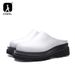 Luxury Platform Man Half Slippers With Heels Genuine Leather 2024 Summer Wedding Business Social Shoes Outside Sandals_vogvips.com