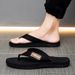 Men's Flip Flops For Summer Wear Non-slip Rubber Bottom Sandwich Fashionable Casual Beach Foot Stroke_vogvips.com