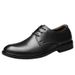 Men's Small Leather Shoes Dress Casual Soft Skin Pointed Casual Shoes_vogvips.com