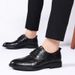 The first layer of sheepskin men's business casual leather shoes formal men's leather men's shoes pointed single shoes_vogvips.com