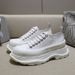High Version White Sneakers For Women 2022 New Platform Thick Sole Height Increasing Casual Versatile Low-top_vogvips.com