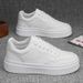 Summer New Breathable White Men's Versatile Thick Soled Sneakers Casual Black Board Trendy Shoes_vogvips.com