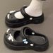 Mary Jane For Women, Thick-Soled EVA Clogs, One-Strap Sweet Sandals, Women's Closed-Toe Slippers, Beach Shoes_vogvips.com