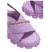 Foreign Trade Thick-soled Sandals Women's Cross Buckle Chain Decoration Leaky Toe Cross Small Fragrance Rhombic Lattice Beach Sandals_vogvips.com