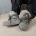 Snow Boots Women's Star Medium Boots Of The Same Style, Plush Warm Lace-up Big-headed Fluffy Boots_vogvips.com