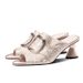 Rhinetone For Women 2024 Summer New Style Medium Thick Elegant High Heel Slipper Women' Shoe Outdoor Peep Toe_vogvips.com