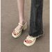 Women's Shoes Women's Slippers, Outdoor High Heeled Sandals, No Tiring Shoes, Thick Heels, Non Slip, No Odor, Versatile_vogvips.com