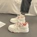 Hot-Selling Hong Kong Style Thick-Soled White Sneakers For Women, Spring And Autumn Season, High-End Feel, 2025 New_vogvips.com