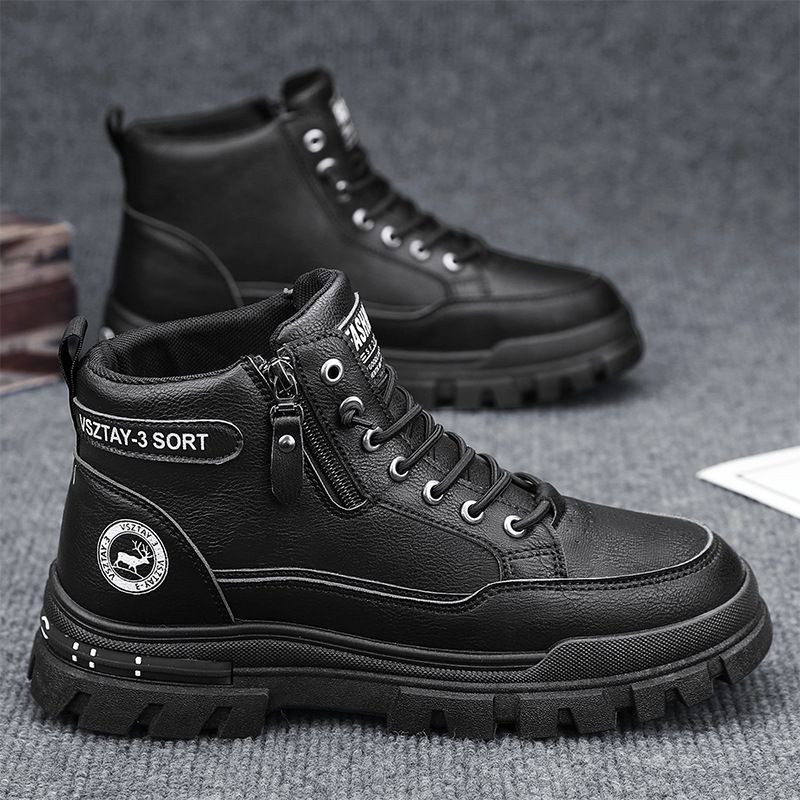 Spring And Autumn Personality Wear-resistant High-top Martin Korean Version Versatile Boots Thickened Lightweight Casual_vogvips.com