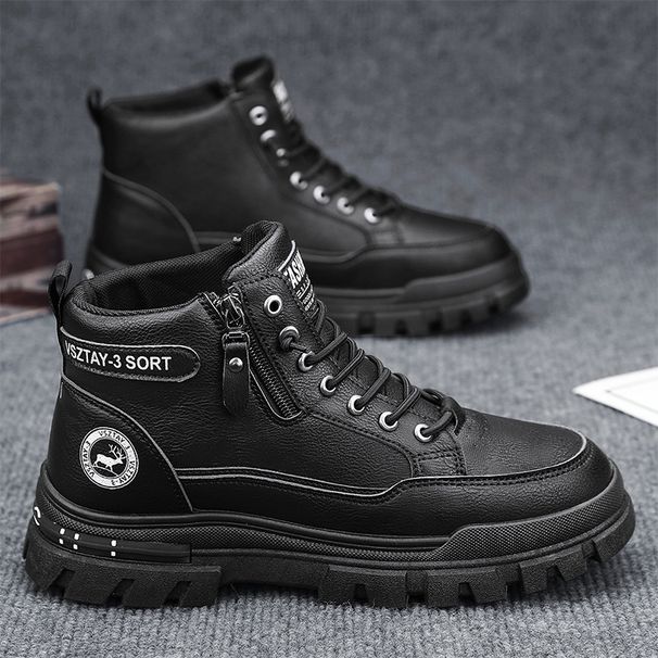 Spring And Autumn Personality Wear-resistant High-top Martin Korean Version Versatile Boots Thickened Lightweight Casual_vogvips.com